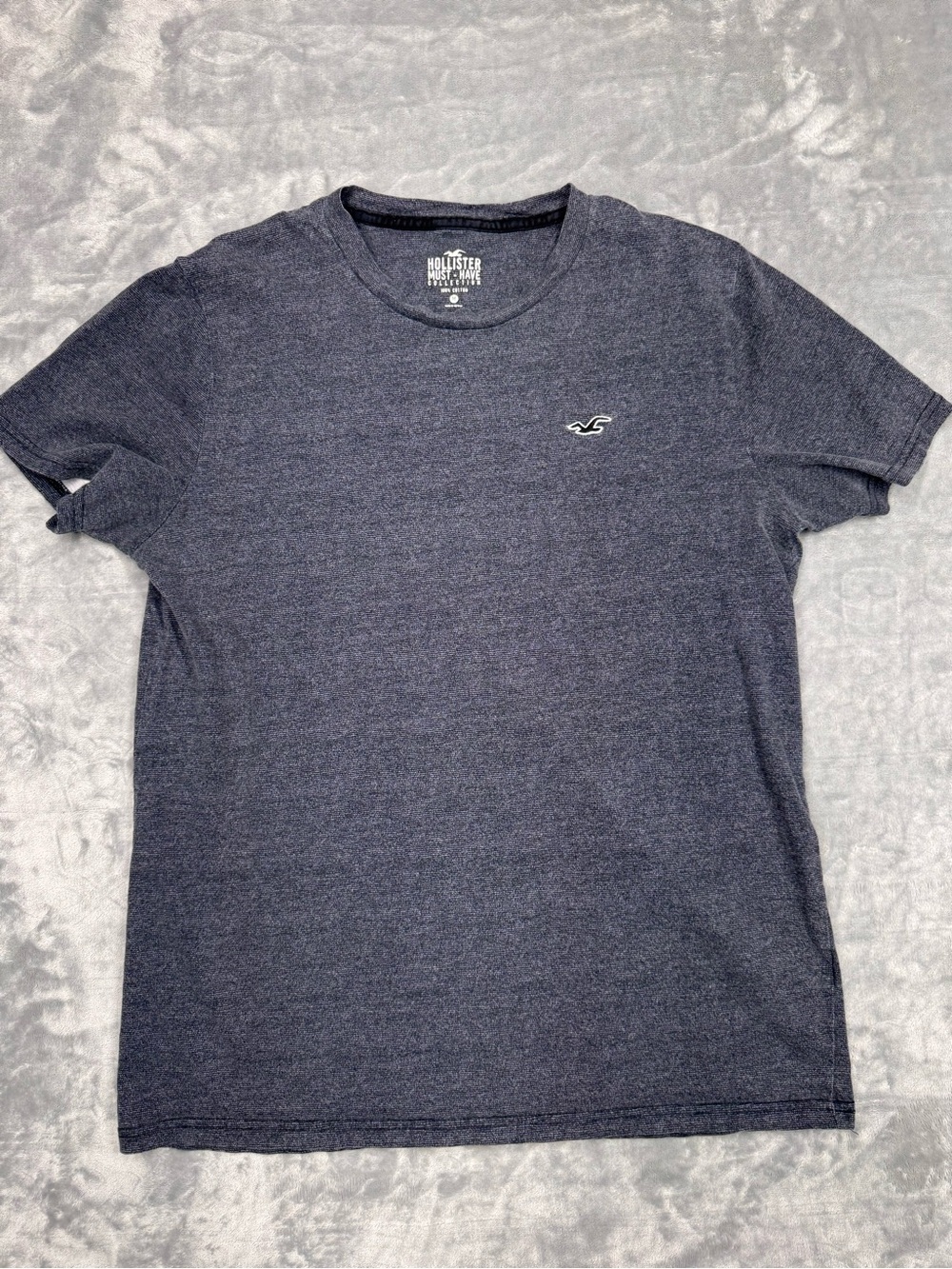 Hollister‎ Men's Heathered 100% cotton grey Crewneck Logo Tee